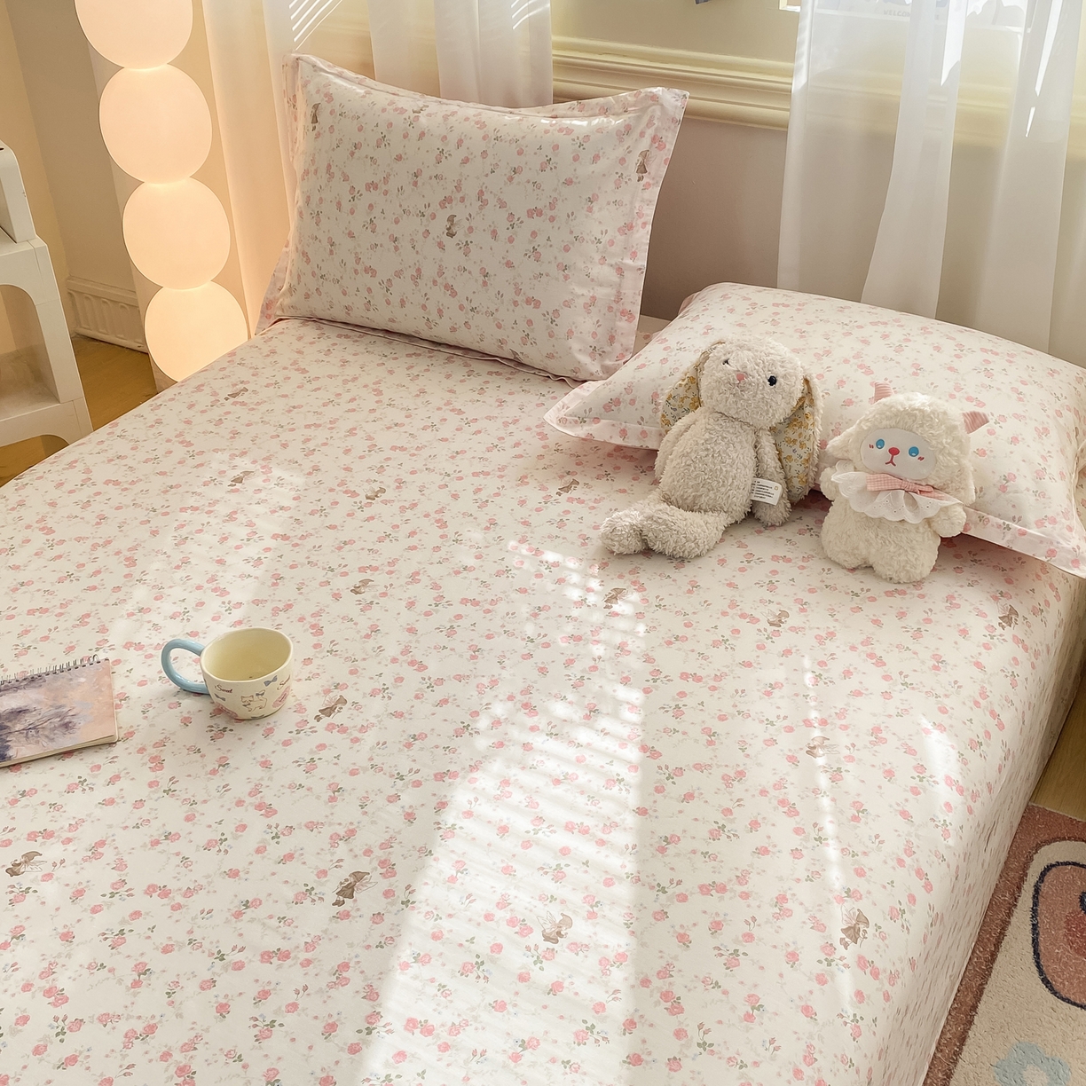 91家纺网 家纺一手货源 找家纺 花梦欣 2026新款全棉印花单品系列-单床单 花中仙子