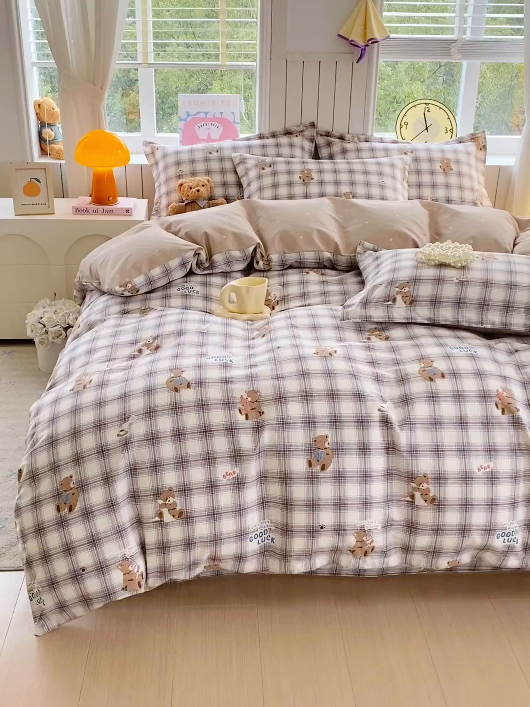 91家纺网 家纺一手货源 找家纺 金丝兔 2026新款纯棉印花四件套系列 星点漫语