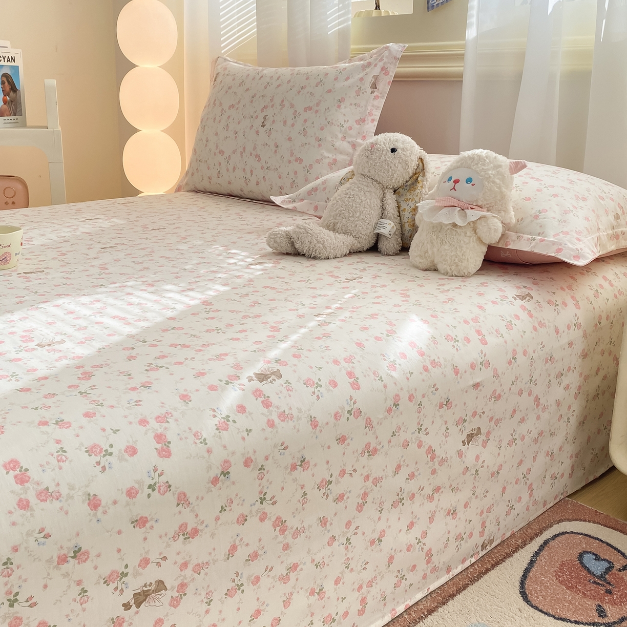 91家纺网 家纺一手货源 找家纺 花梦欣 2026新款全棉印花单品系列-单床单 花中仙子