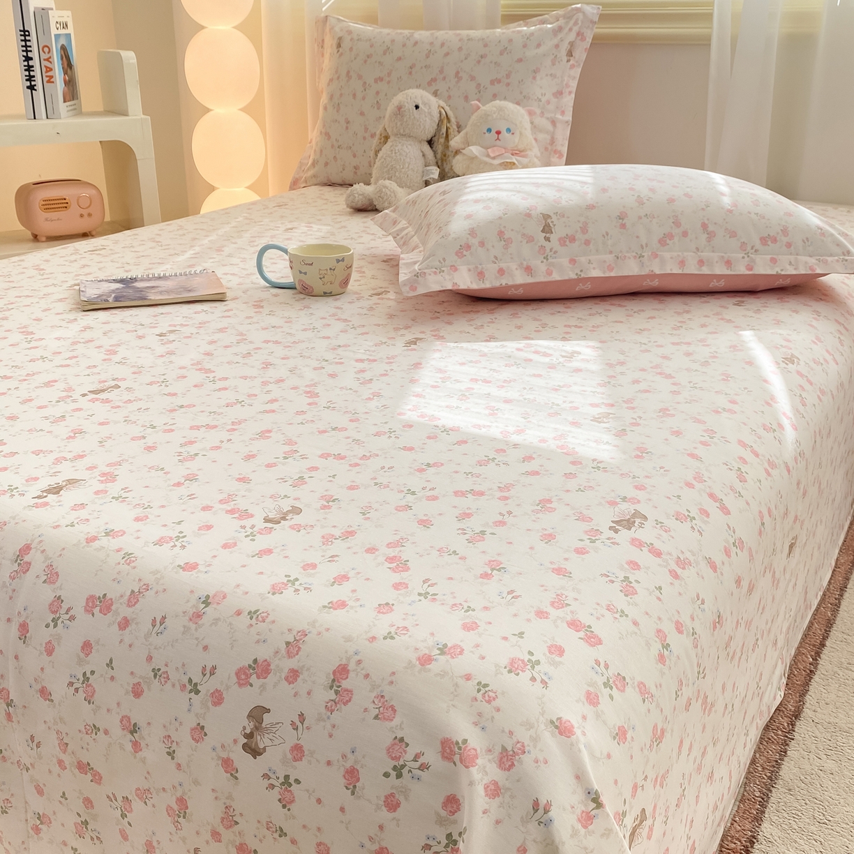 91家纺网 家纺一手货源 找家纺 花梦欣 2026新款全棉印花单品系列-单床单 花中仙子