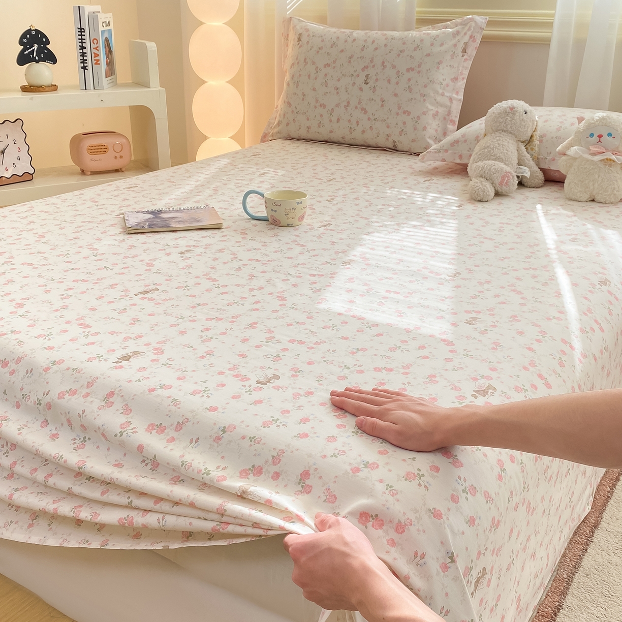 91家纺网 家纺一手货源 找家纺 花梦欣 2026新款全棉印花单品系列-单床单 花中仙子