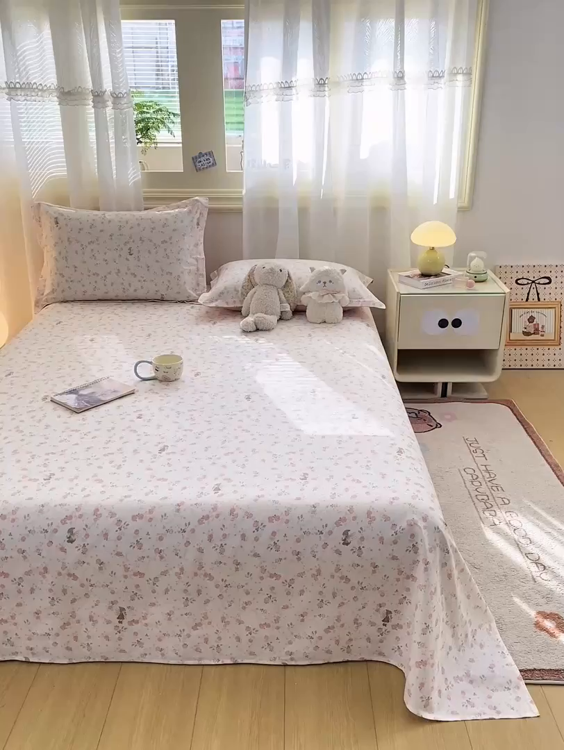 91家纺网 家纺一手货源 找家纺 花梦欣 2026新款全棉印花单品系列-单床单 花中仙子