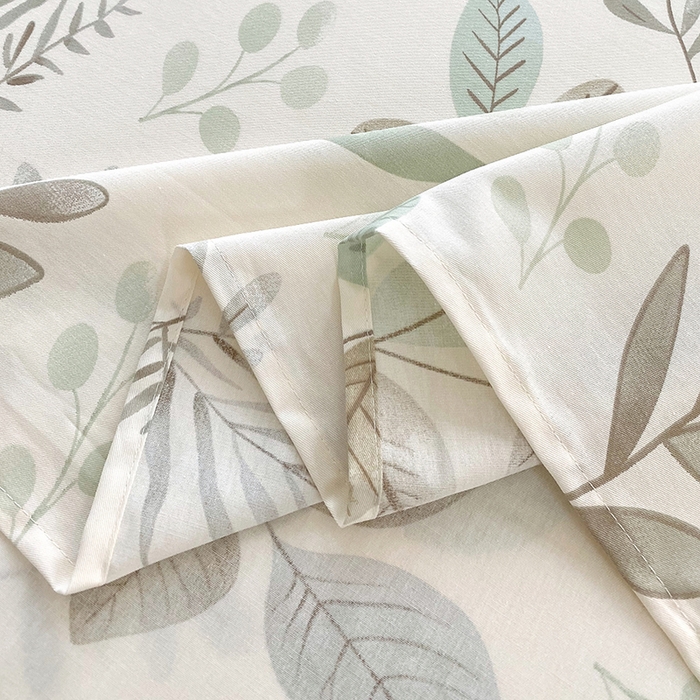 91家纺网 家纺一手货源 找家纺 金丝兔 2026新款纯棉印花四件套系列 叶语-绿