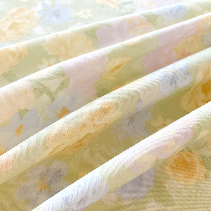 91家纺网 家纺一手货源 找家纺 金丝兔 2026新款纯棉印花四件套系列 栀子花语