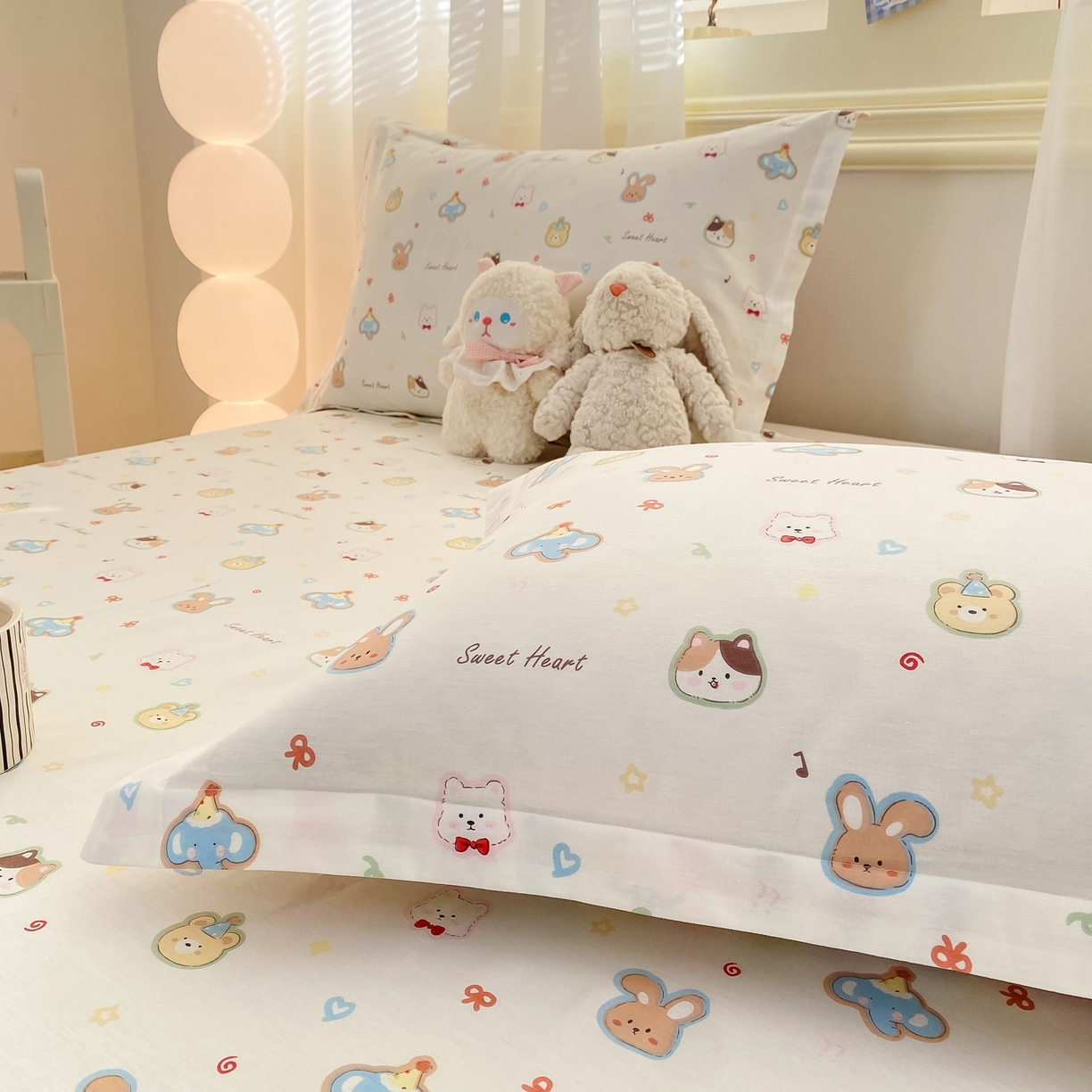 91家纺网 家纺一手货源 找家纺 花梦欣 2026新款全棉印花单品系列-单床单 萌宠国度