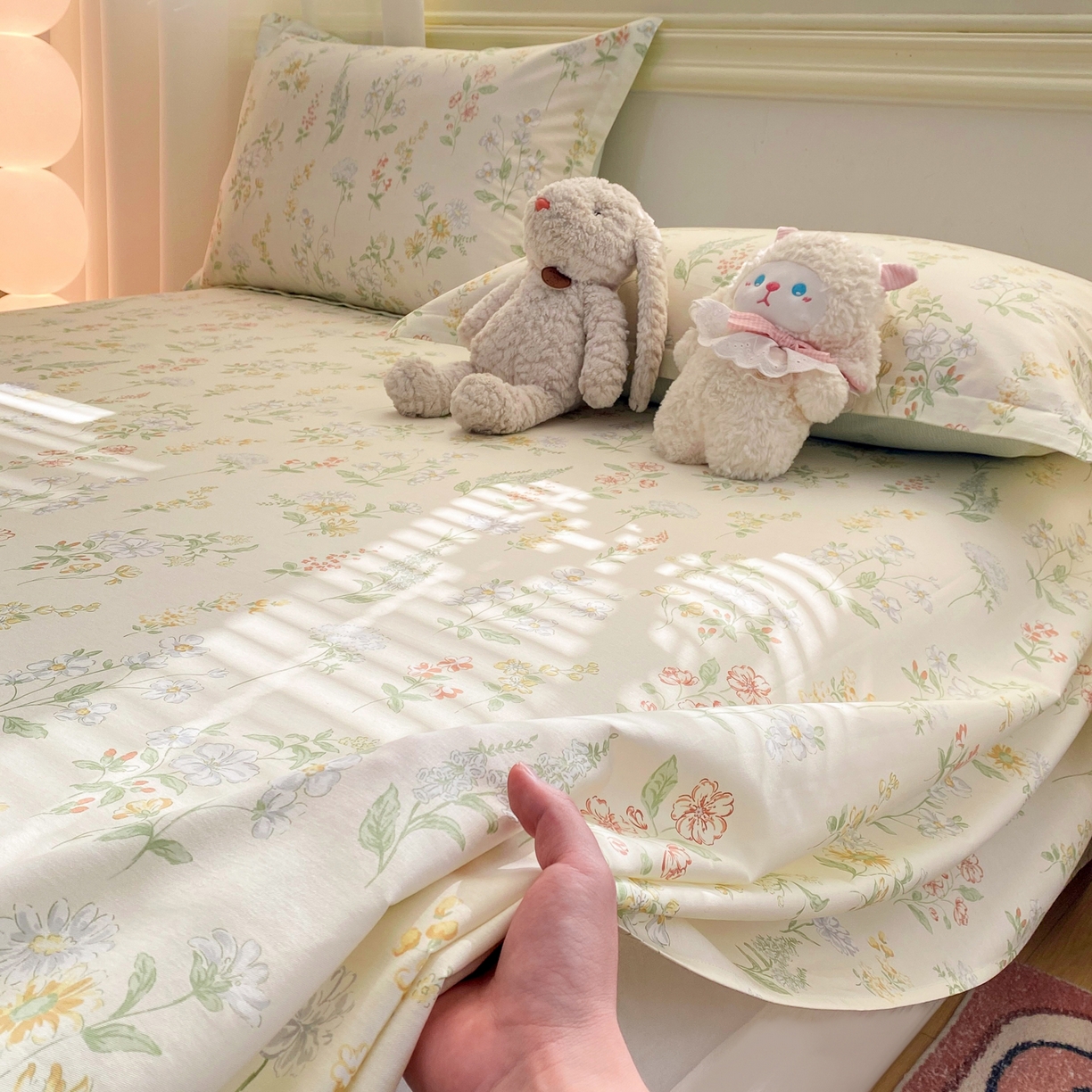 花梦欣 2026新款全棉印花单品系列-单床单 暖樱之舞