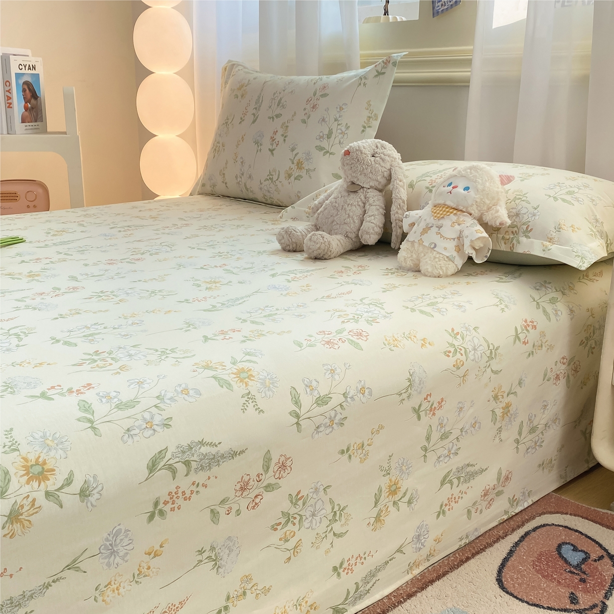 91家纺网 家纺一手货源 找家纺 花梦欣 2026新款全棉印花单品系列-单床单 暖樱之舞