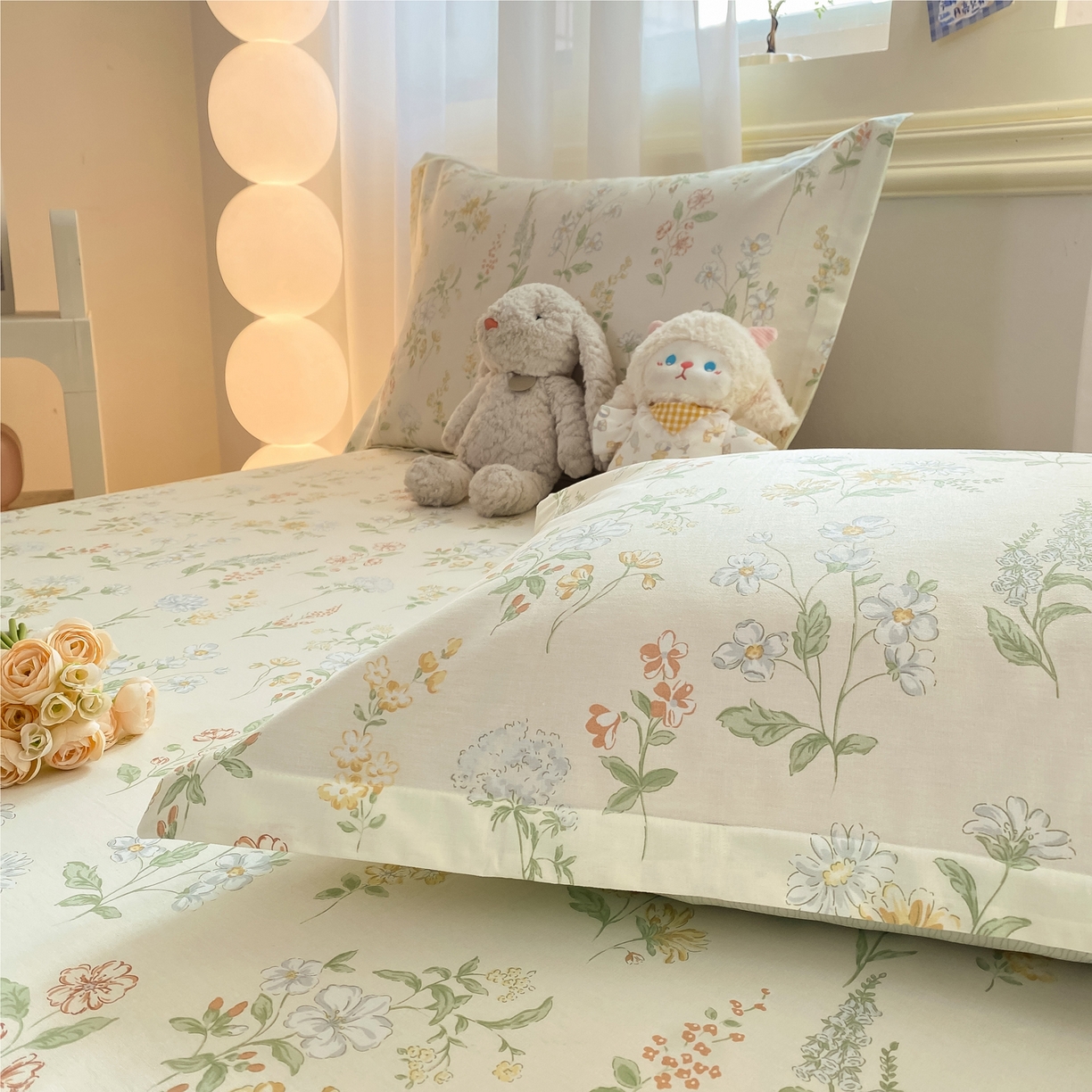 91家纺网 家纺一手货源 找家纺 花梦欣 2026新款全棉印花单品系列-单床单 暖樱之舞