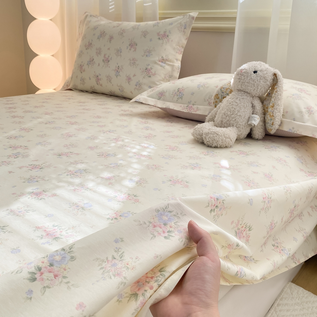 花梦欣 2026新款全棉印花单品系列-单床单 欧风花影