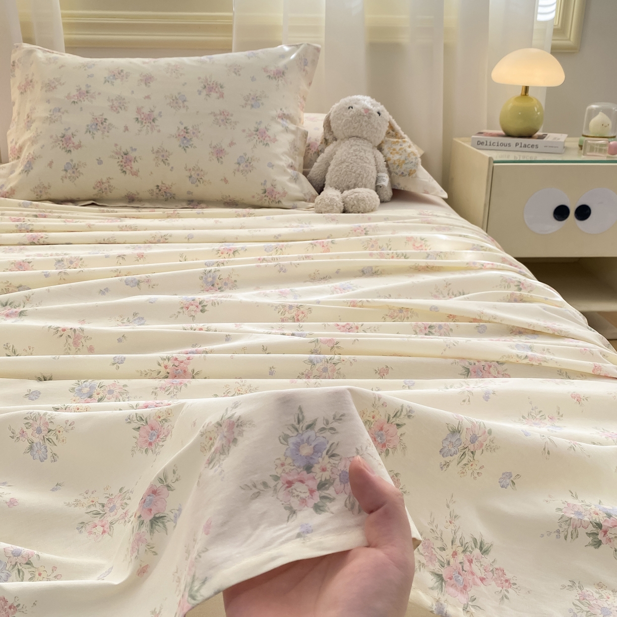 91家纺网 家纺一手货源 找家纺 花梦欣 2026新款全棉印花单品系列-单床单 欧风花影