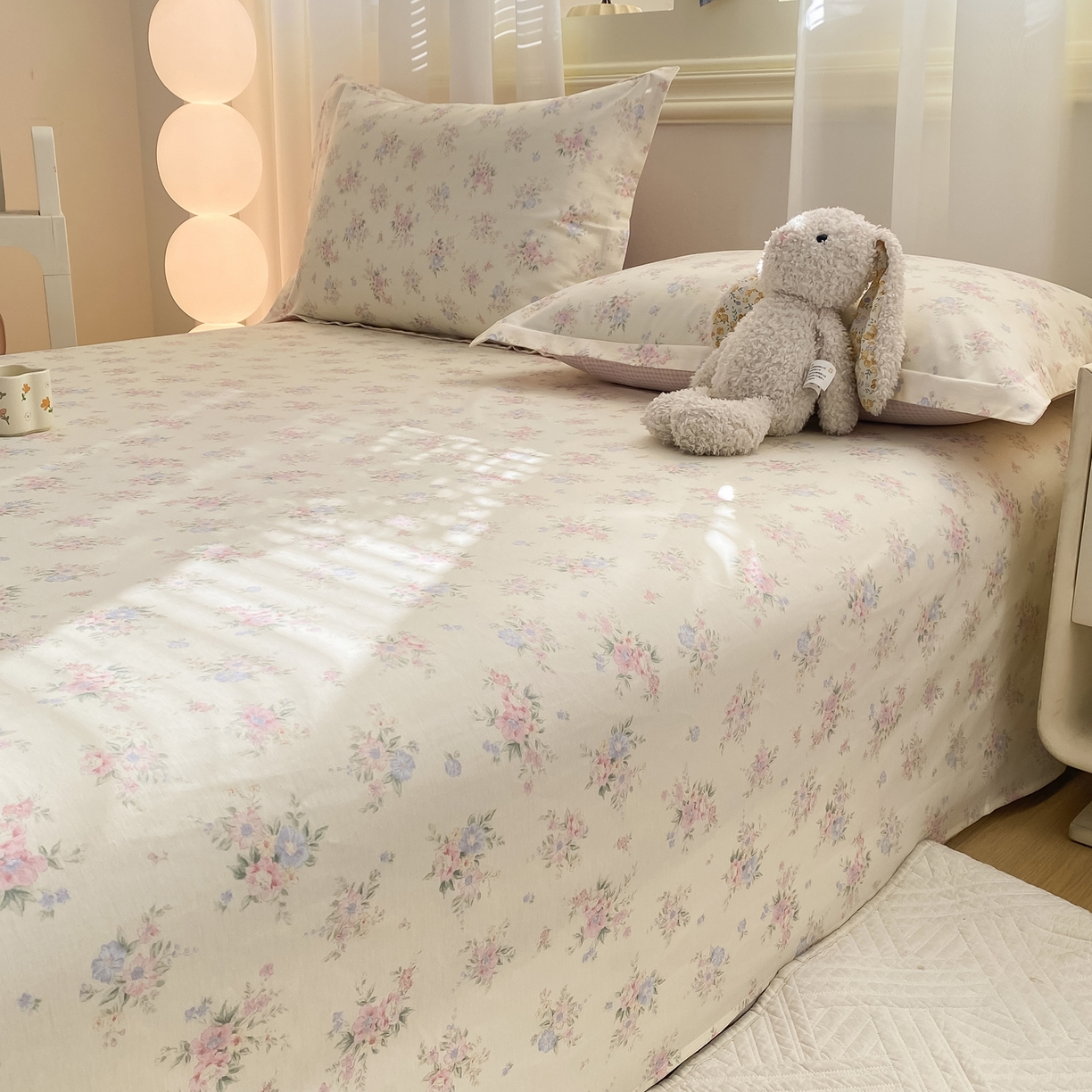 91家纺网 家纺一手货源 找家纺 花梦欣 2026新款全棉印花单品系列-单床单 欧风花影