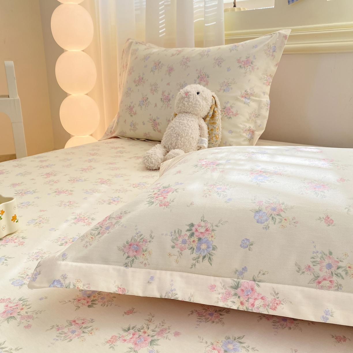 91家纺网 家纺一手货源 找家纺 花梦欣 2026新款全棉印花单品系列-单床单 欧风花影