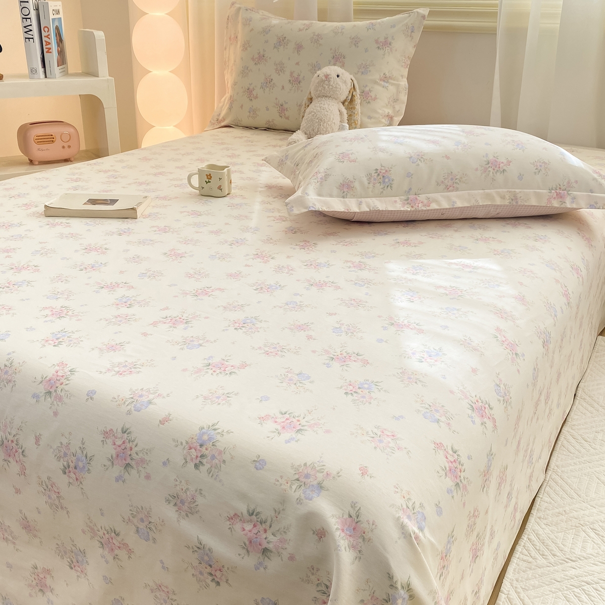 91家纺网 家纺一手货源 找家纺 花梦欣 2026新款全棉印花单品系列-单床单 欧风花影