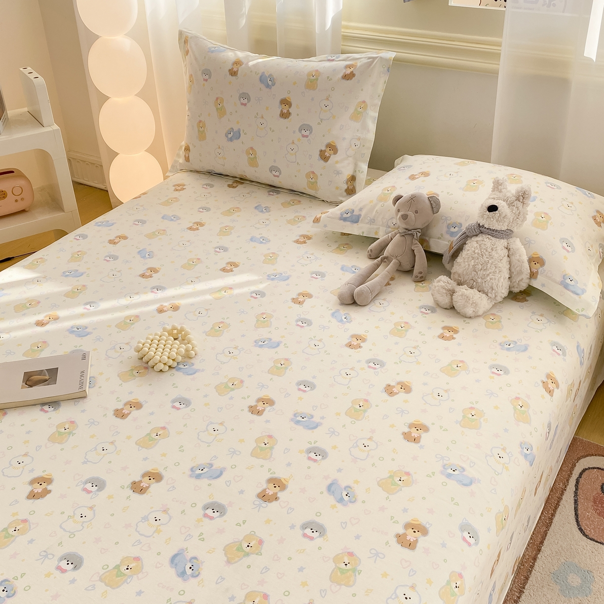 91家纺网 家纺一手货源 找家纺 花梦欣 2026新款全棉印花单品系列-单床单 童趣绘彩