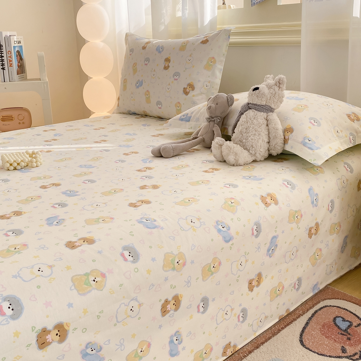 91家纺网 家纺一手货源 找家纺 花梦欣 2026新款全棉印花单品系列-单床单 童趣绘彩