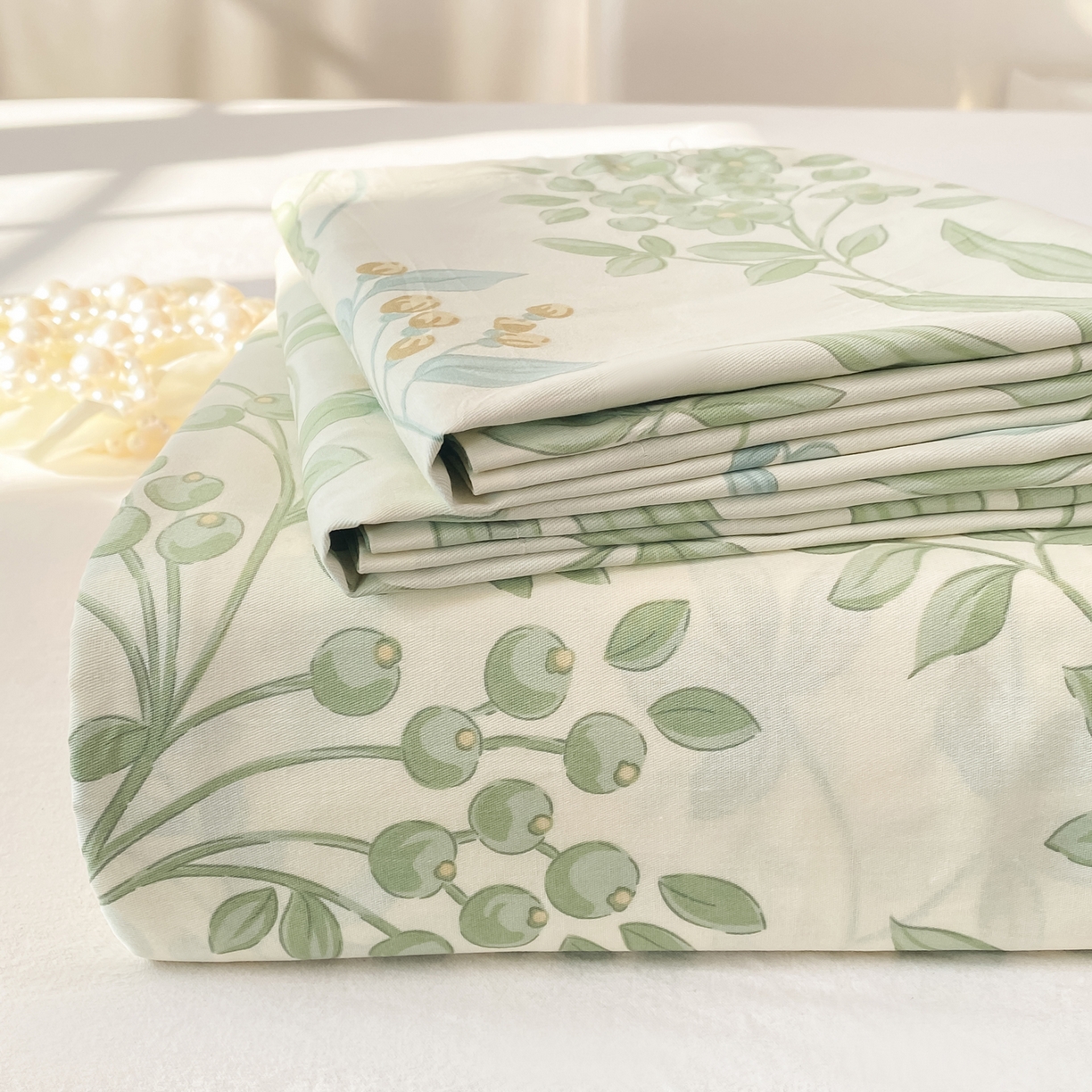 91家纺网 家纺一手货源 找家纺 花梦欣 2026新款全棉印花单品系列-单床单 仙草