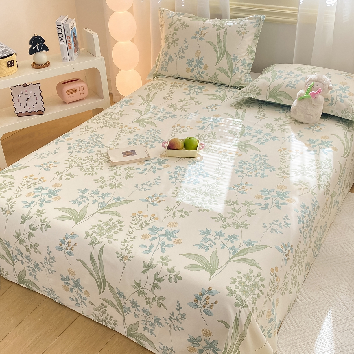 91家纺网 家纺一手货源 找家纺 花梦欣 2026新款全棉印花单品系列-单床单 仙草