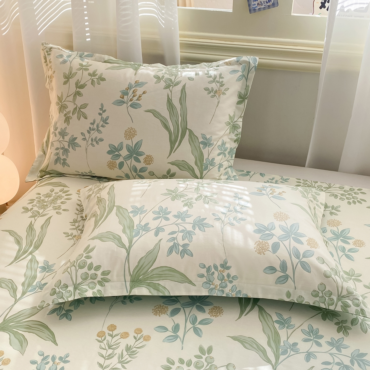 91家纺网 家纺一手货源 找家纺 花梦欣 2026新款全棉印花单品系列-单床单 仙草