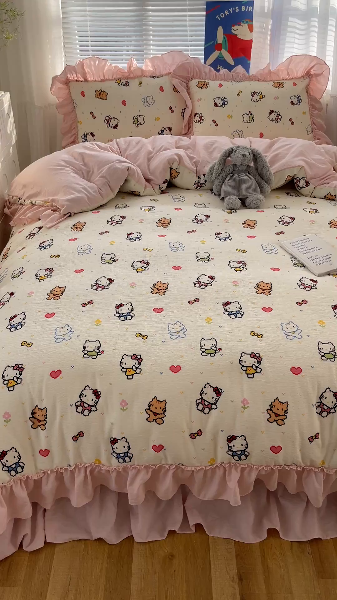 91家纺网 家纺一手货源 找家纺 （总）韩都家居 2026新款云感双层纱床盖四件套