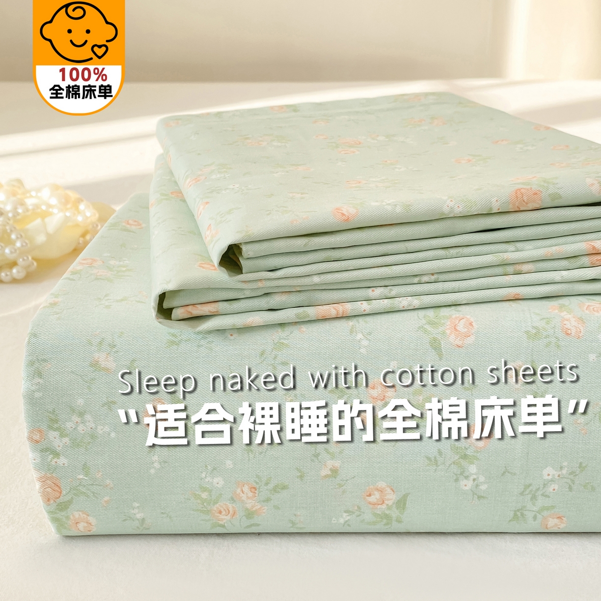 91家纺网 家纺一手货源 找家纺 花梦欣 2026新款全棉印花单品系列-单床单 幽兰时光兰