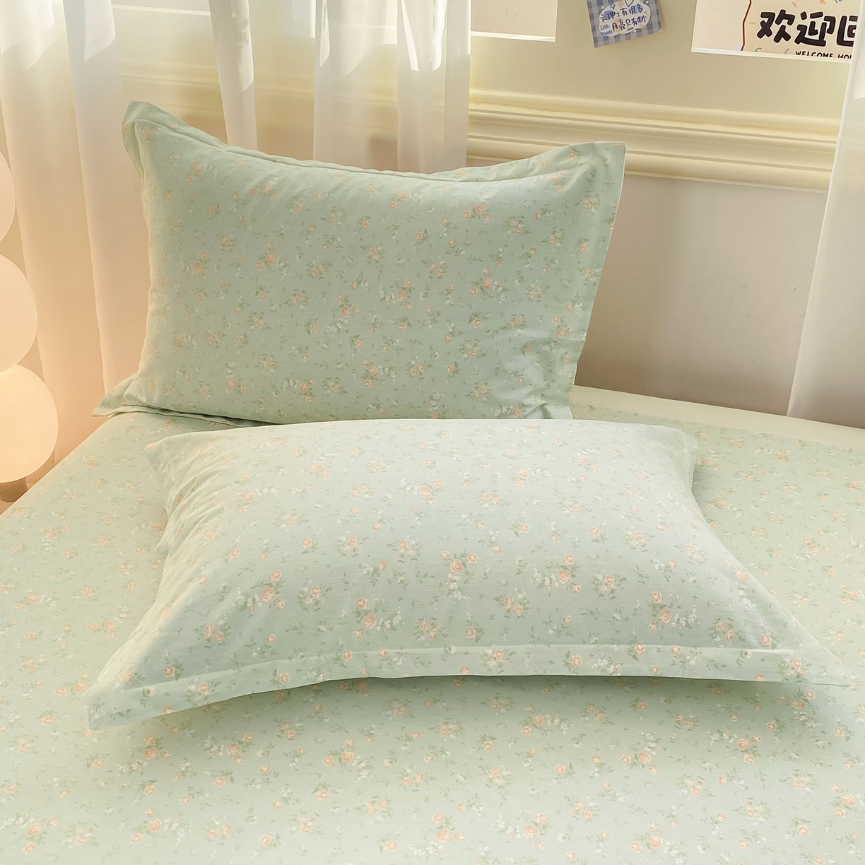 91家纺网 家纺一手货源 找家纺 花梦欣 2026新款全棉印花单品系列-单床单 幽兰时光兰