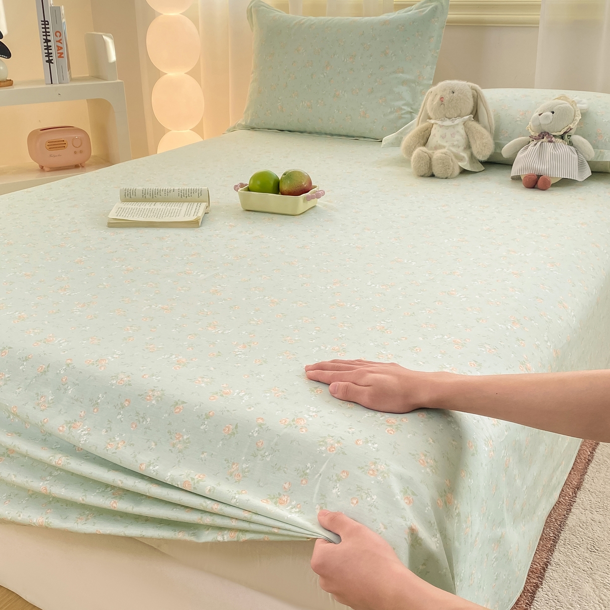 91家纺网 家纺一手货源 找家纺 花梦欣 2026新款全棉印花单品系列-单床单 幽兰时光兰