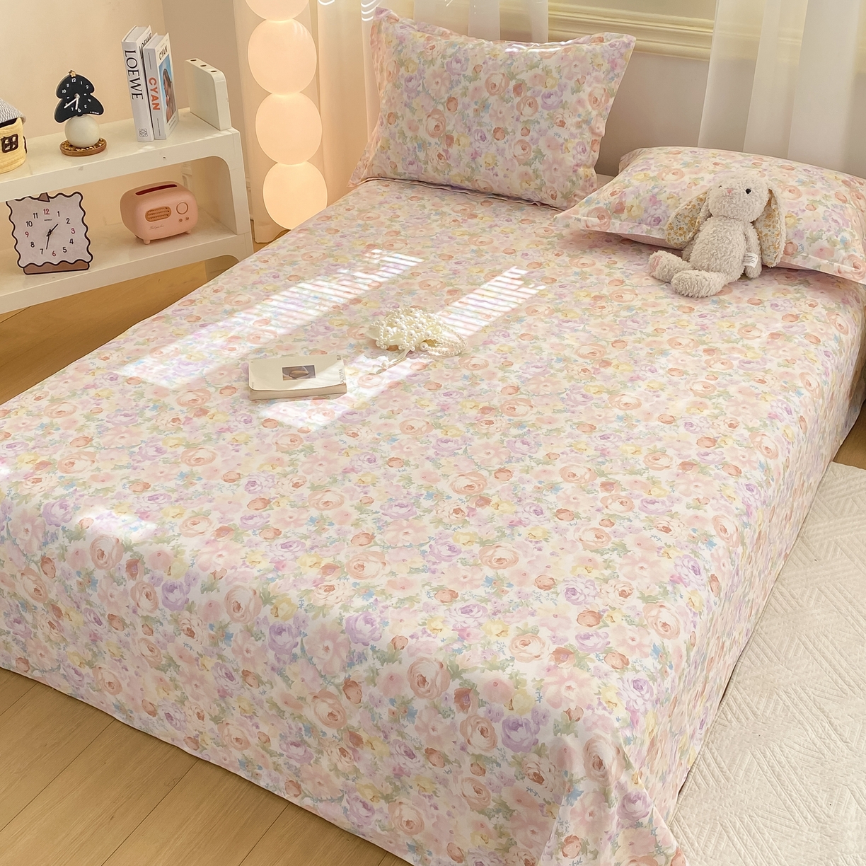 91家纺网 家纺一手货源 找家纺 花梦欣 2026新款全棉印花单品系列-单床单 悦下花影