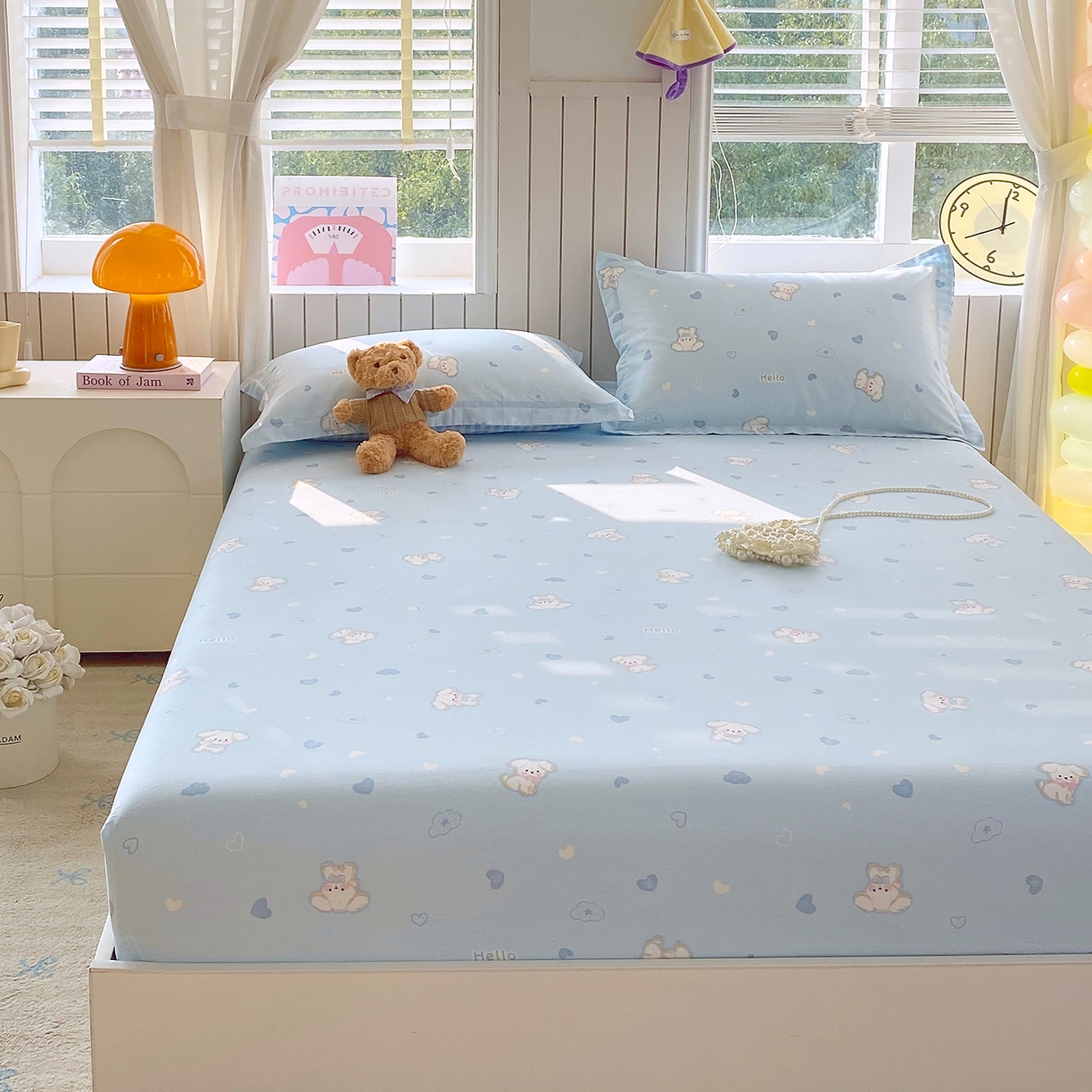 91家纺网 家纺一手货源 找家纺 金丝兔 2026新款纯棉印花单品床笠系列 哈基米