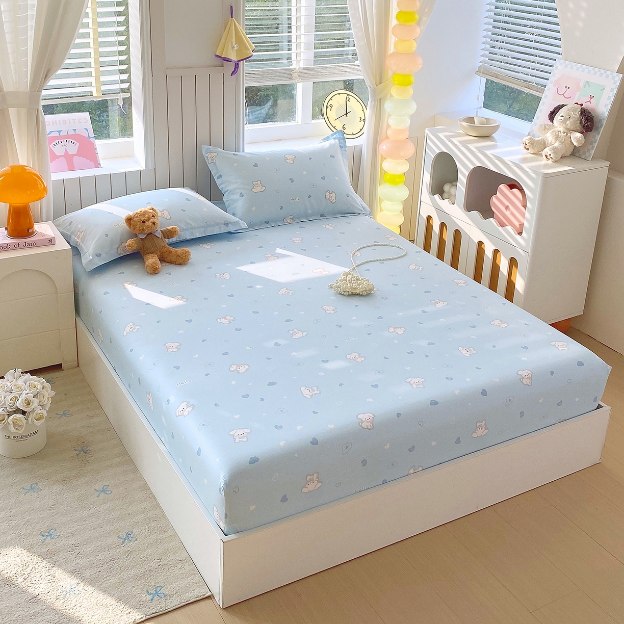 91家纺网 家纺一手货源 找家纺 金丝兔 2026新款纯棉印花单品床笠系列 哈基米