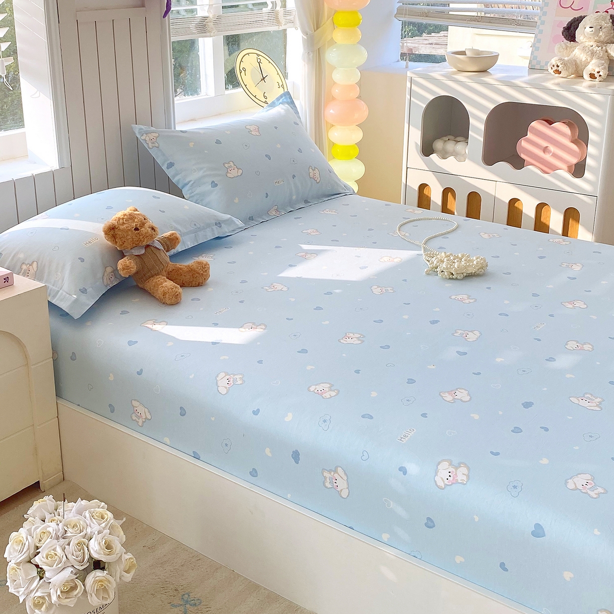 91家纺网 家纺一手货源 找家纺 金丝兔 2026新款纯棉印花单品床笠系列 哈基米