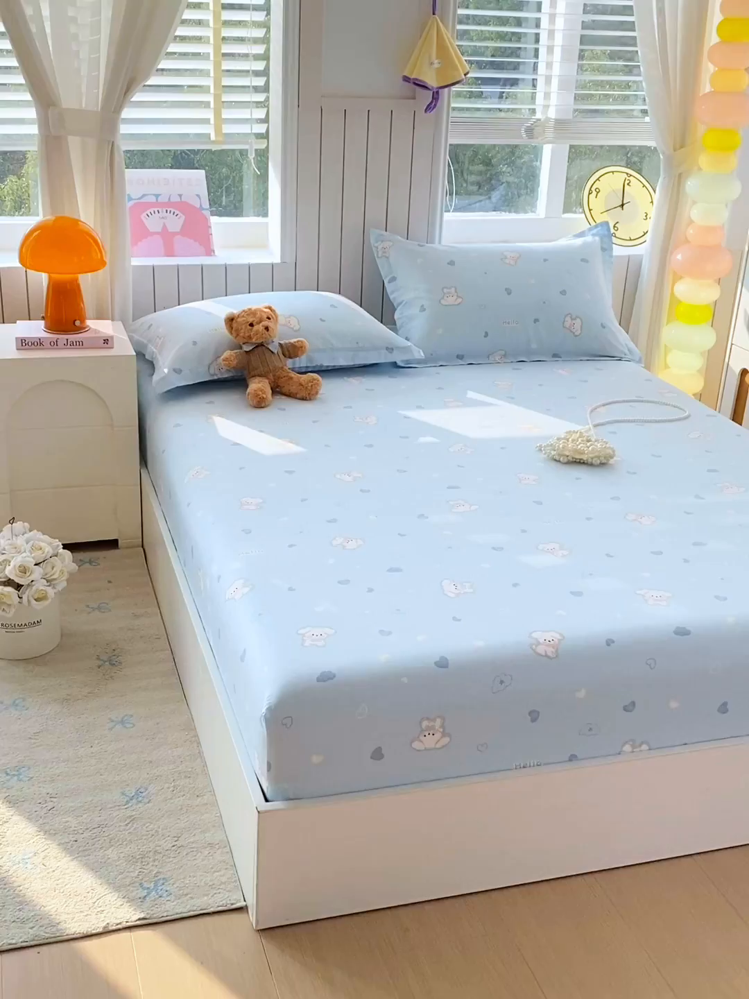 91家纺网 家纺一手货源 找家纺 金丝兔 2026新款纯棉印花单品床笠系列 哈基米