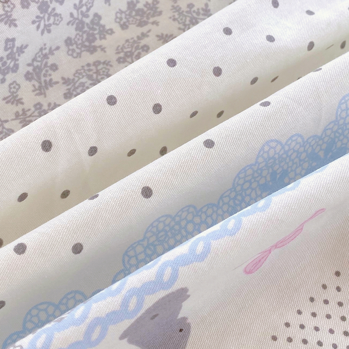 91家纺网 家纺一手货源 找家纺 金丝兔 2026新款纯棉印花单品床笠系列 海盐兔