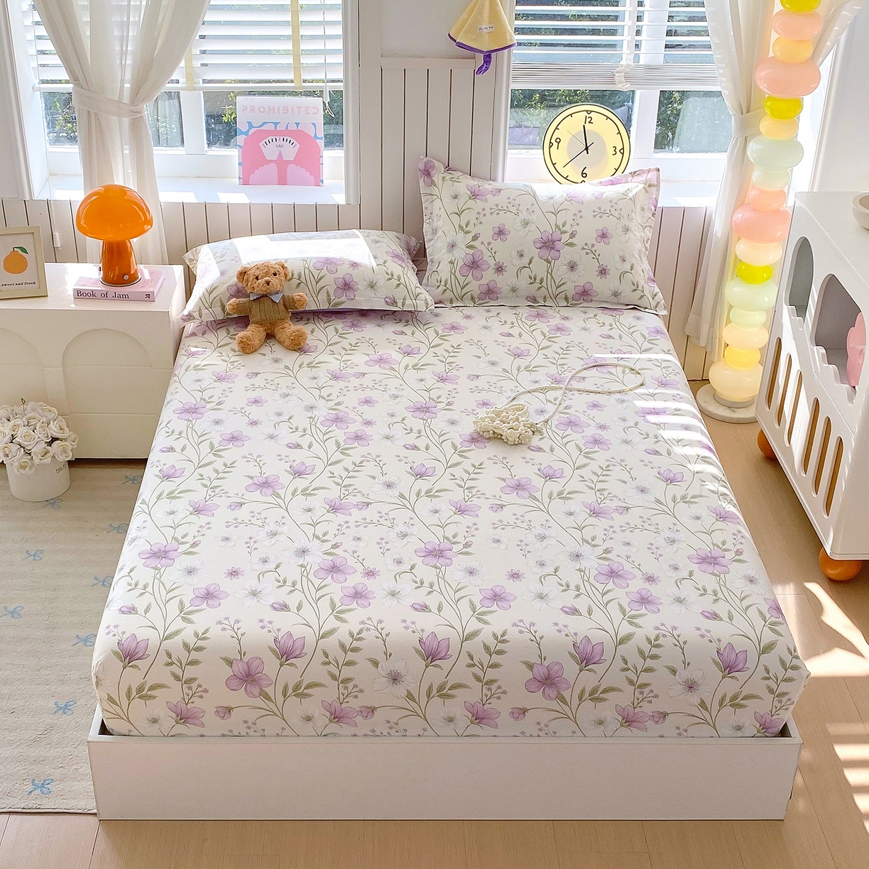 91家纺网 家纺一手货源 找家纺 金丝兔 2026新款纯棉印花单品床笠系列 慕荷