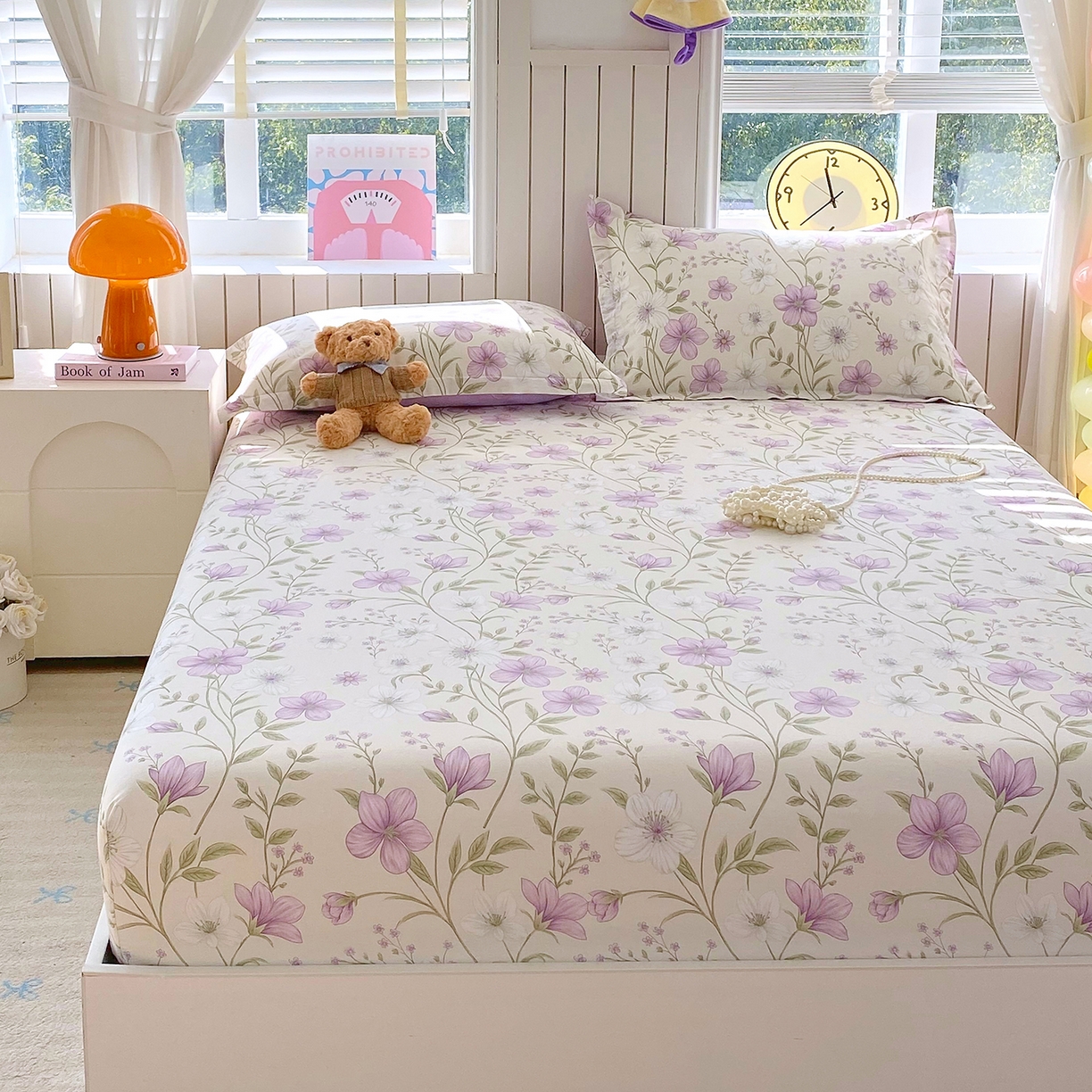 91家纺网 家纺一手货源 找家纺 金丝兔 2026新款纯棉印花单品床笠系列 慕荷