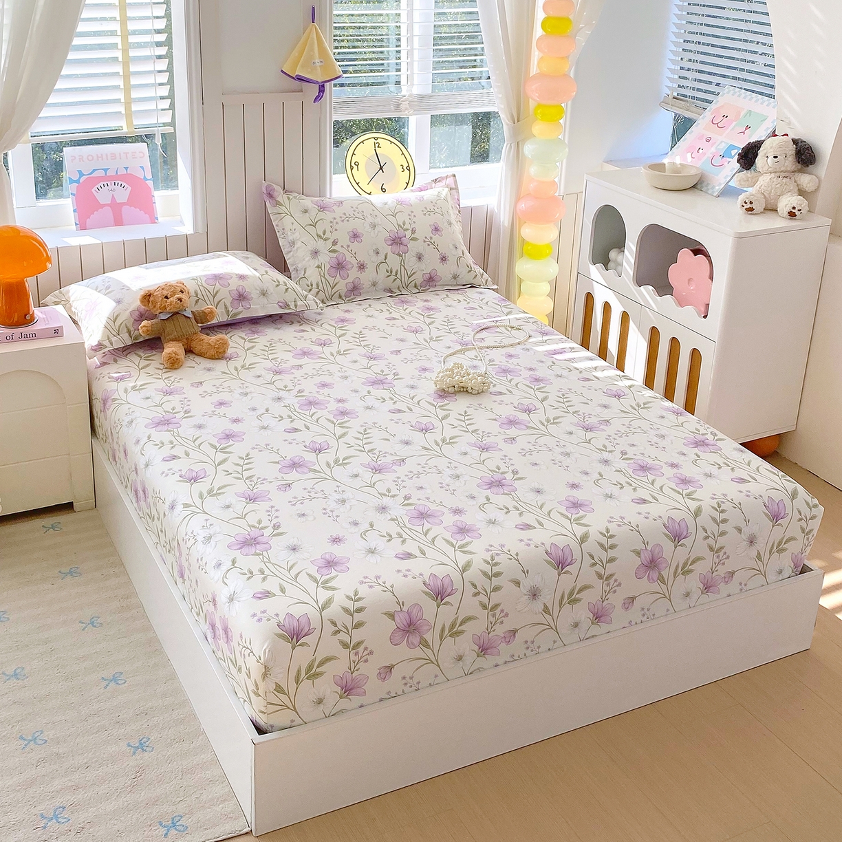 91家纺网 家纺一手货源 找家纺 金丝兔 2026新款纯棉印花单品床笠系列 慕荷