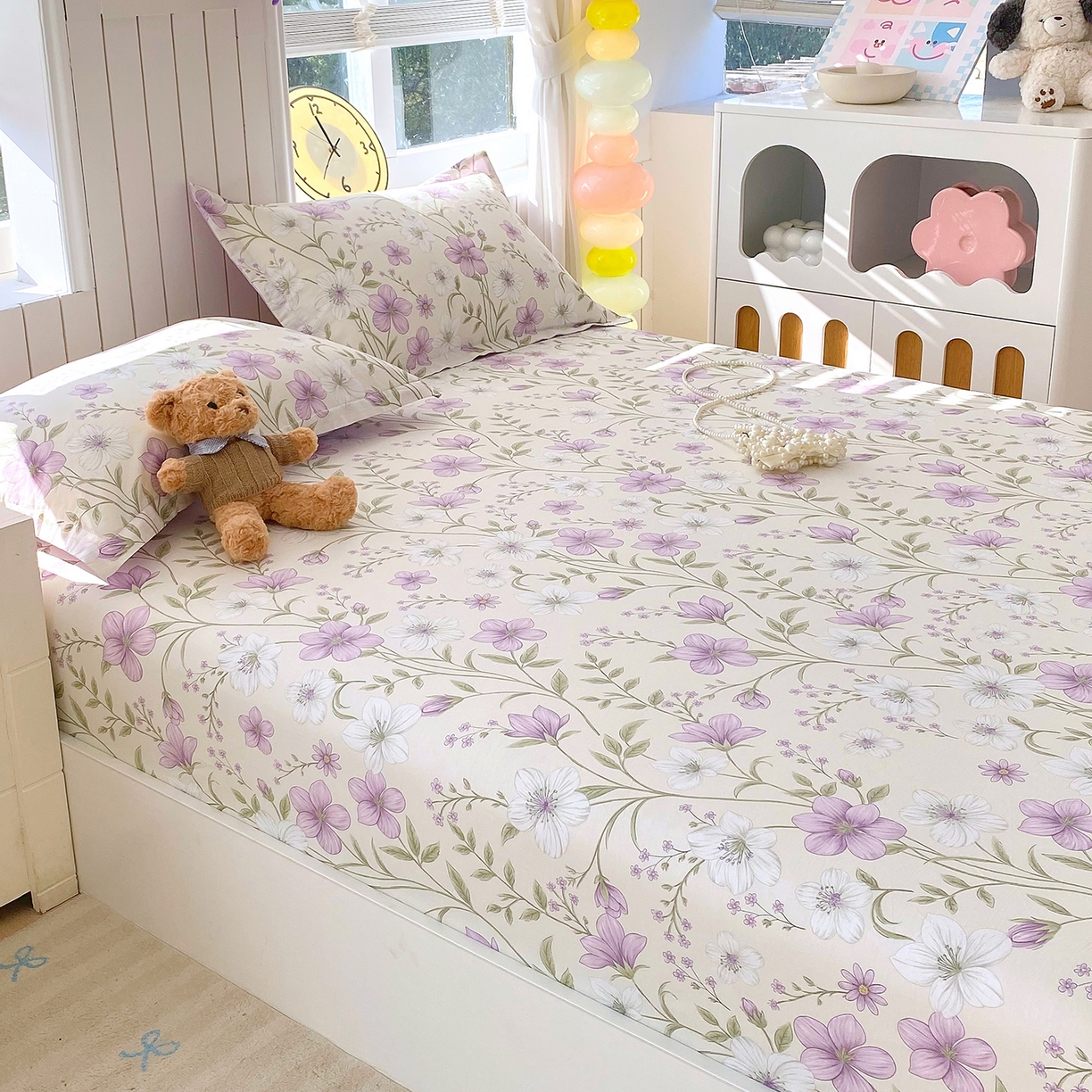 91家纺网 家纺一手货源 找家纺 金丝兔 2026新款纯棉印花单品床笠系列 慕荷