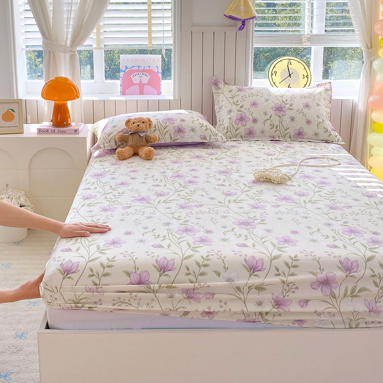 91家纺网 家纺一手货源 找家纺 金丝兔 2026新款纯棉印花单品床笠系列 慕荷