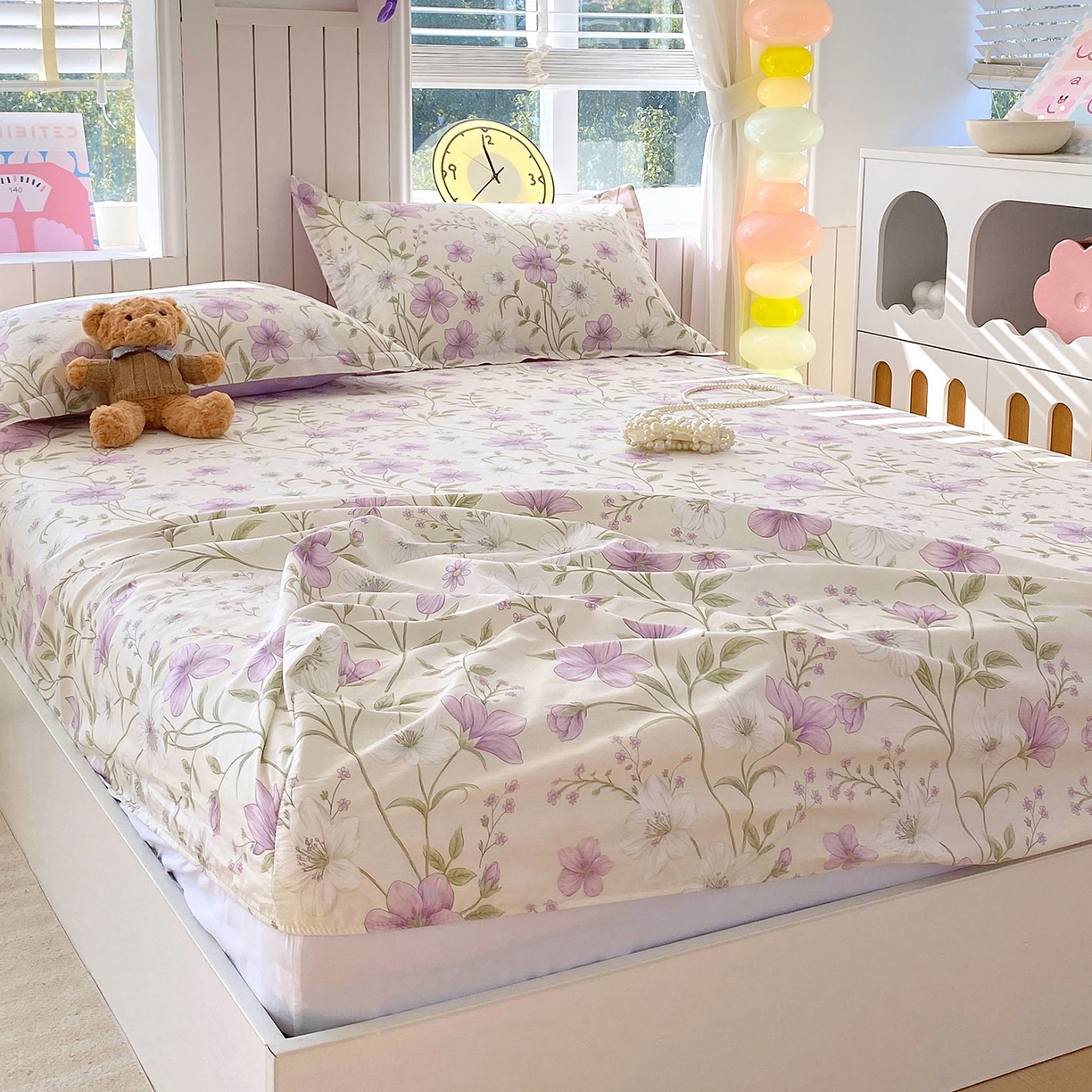 91家纺网 家纺一手货源 找家纺 金丝兔 2026新款纯棉印花单品床笠系列 慕荷