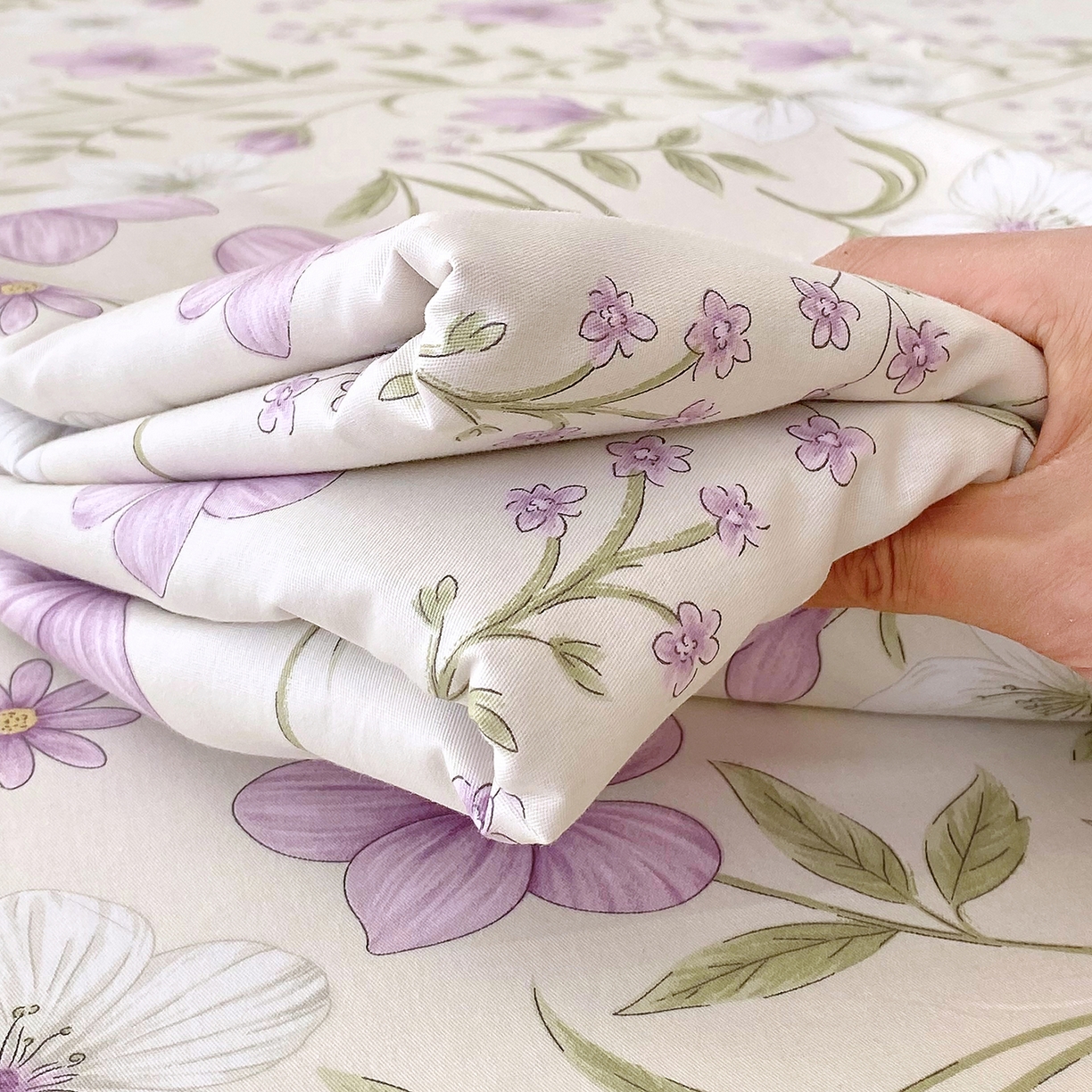 91家纺网 家纺一手货源 找家纺 金丝兔 2026新款纯棉印花单品床笠系列 慕荷