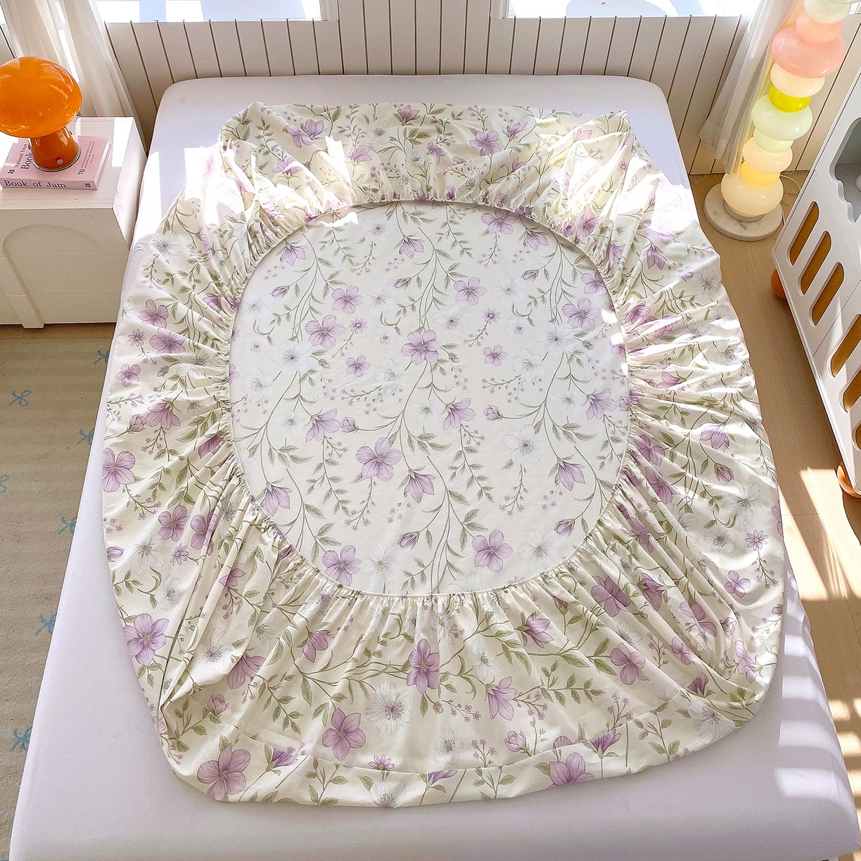 91家纺网 家纺一手货源 找家纺 金丝兔 2026新款纯棉印花单品床笠系列 慕荷