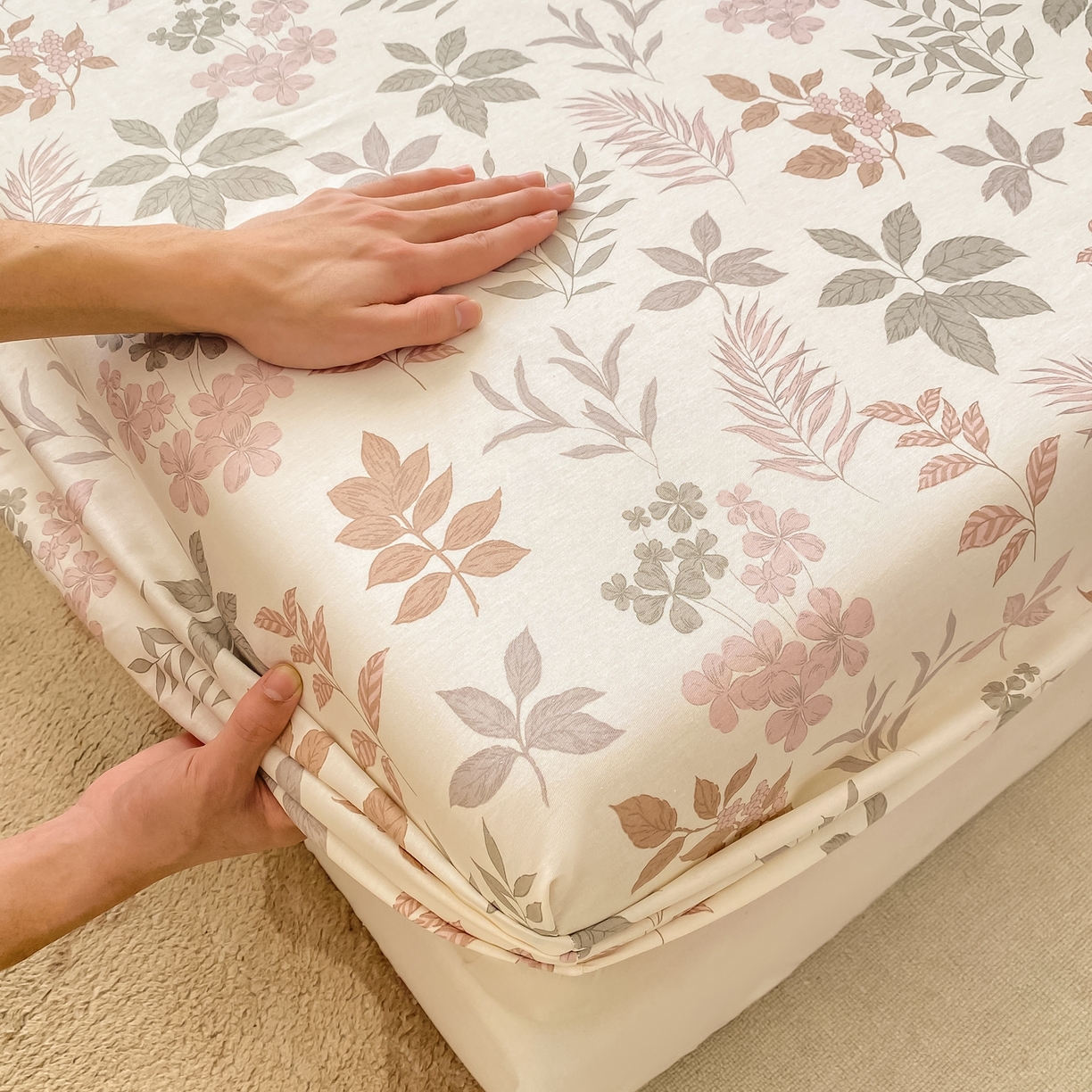 91家纺网 家纺一手货源 找家纺 （总）花梦欣 2026新款全棉印花单品系列-单床笠