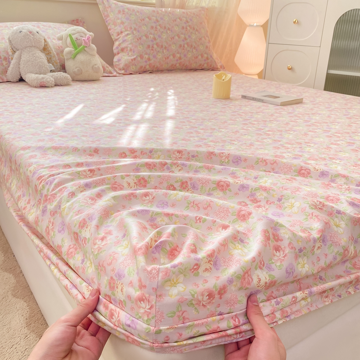 91家纺网 家纺一手货源 找家纺 （总）花梦欣 2026新款全棉印花单品系列-单床笠