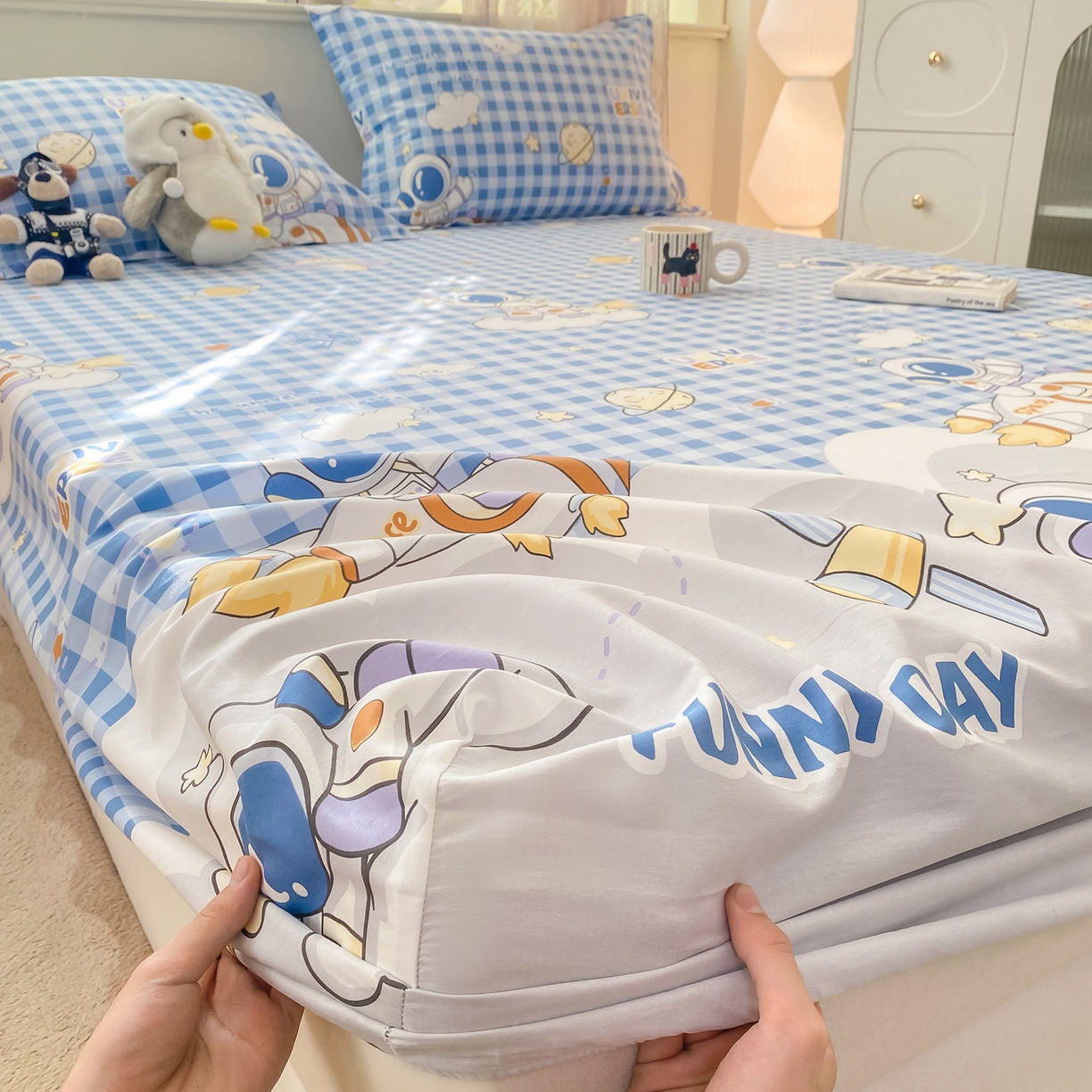 91家纺网 家纺一手货源 找家纺 （总）花梦欣 2026新款全棉印花单品系列-单床笠