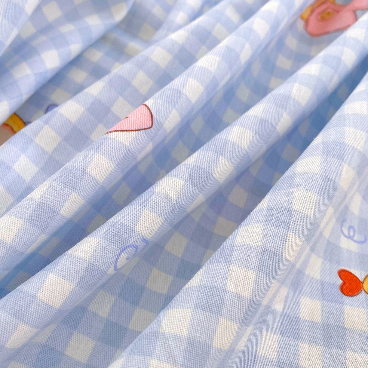 91家纺网 家纺一手货源 找家纺 金丝兔 2026新款纯棉印花单品床笠系列 甜梦精灵-蓝