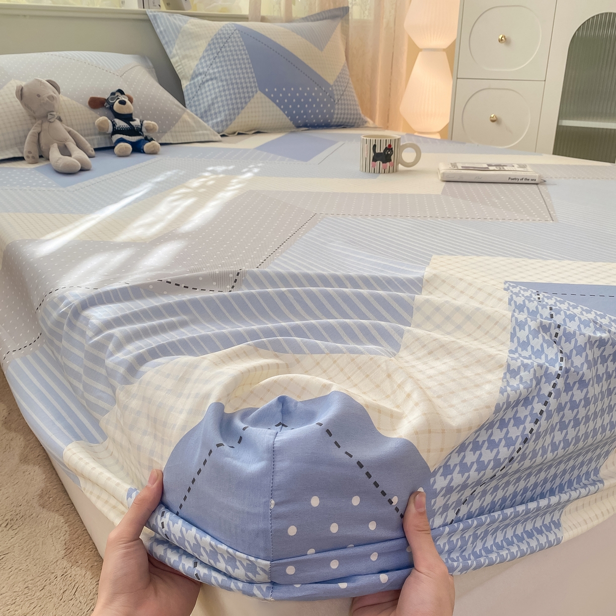 91家纺网 家纺一手货源 找家纺 （总）花梦欣 2026新款全棉印花单品系列-单床笠