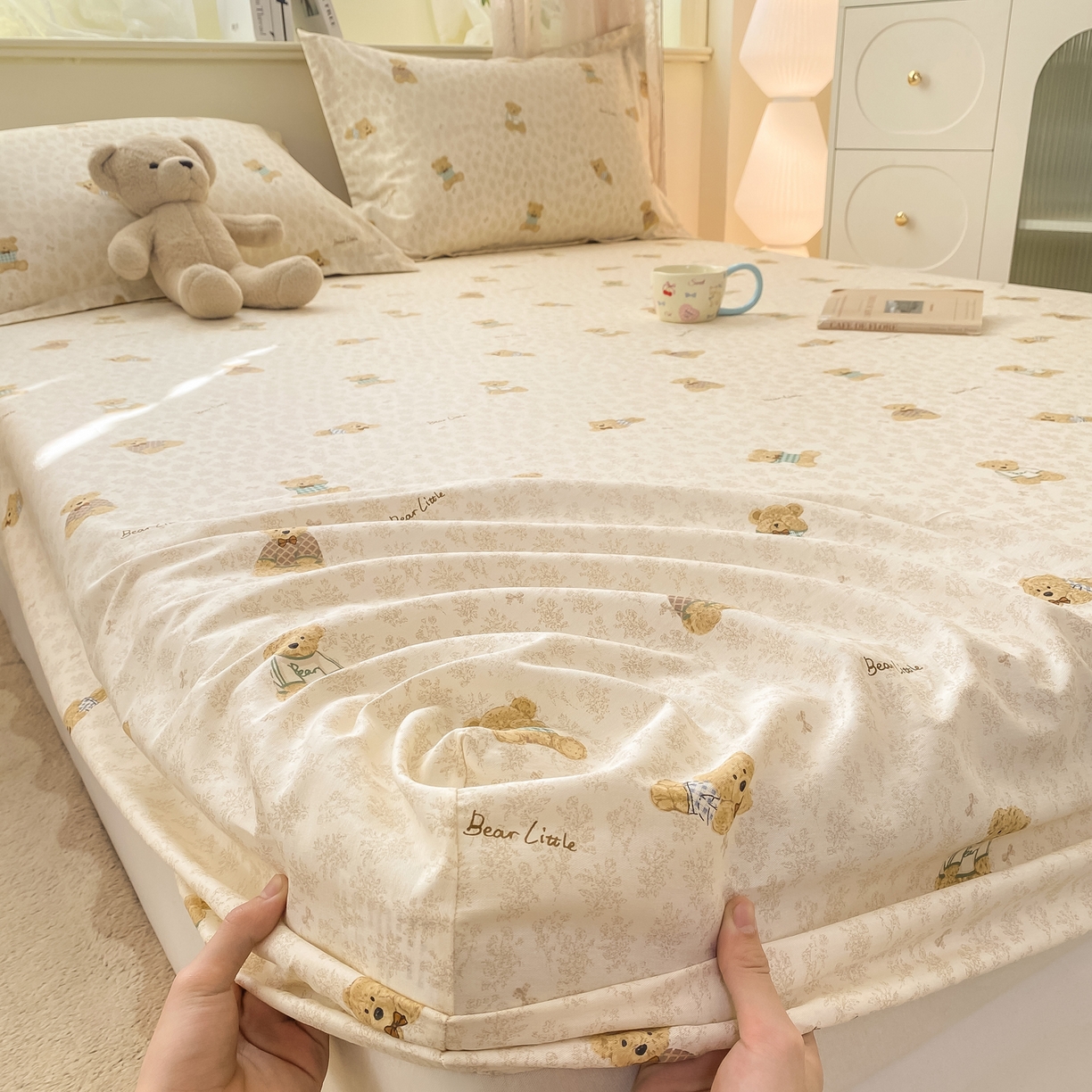 91家纺网 家纺一手货源 找家纺 （总）花梦欣 2026新款全棉印花单品系列-单床笠