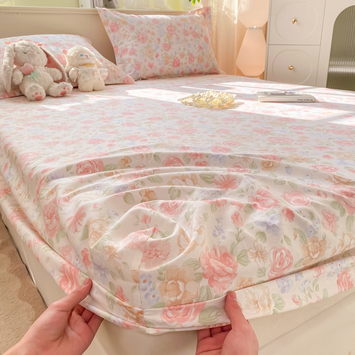 91家纺网 家纺一手货源 找家纺 （总）花梦欣 2026新款全棉印花单品系列-单床笠