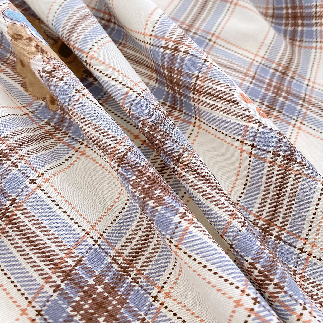 91家纺网 家纺一手货源 找家纺 金丝兔 2026新款纯棉印花单品床笠系列 星点漫语