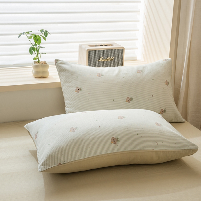 91家纺网 家纺一手货源 找家纺 （总）雯雨家纺 2026新款A类全棉有氧双层纱单枕套