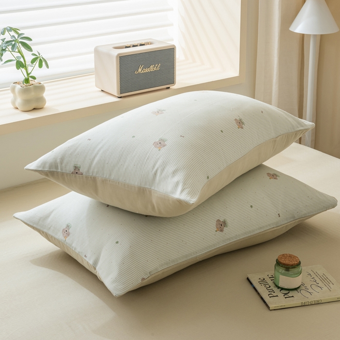 91家纺网 家纺一手货源 找家纺 （总）雯雨家纺 2026新款A类全棉有氧双层纱单枕套